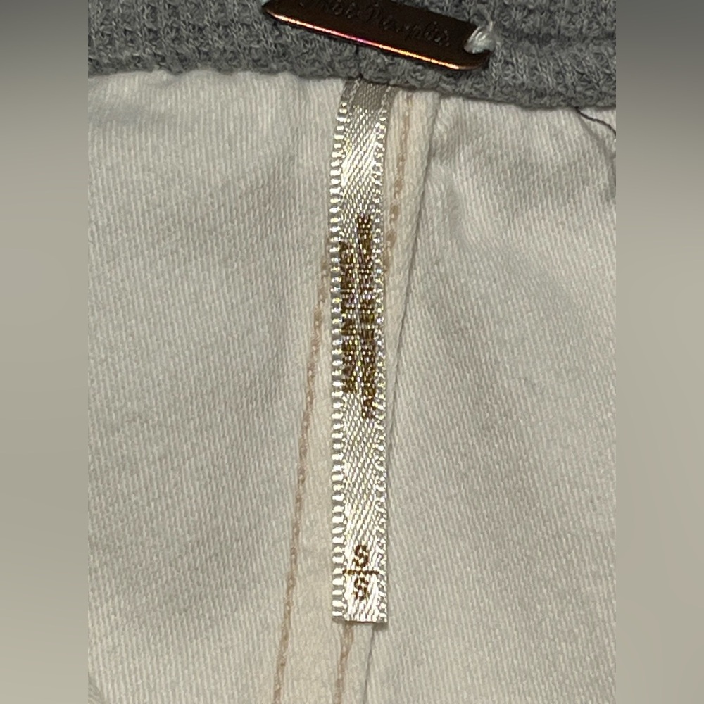 Free People Women’s Weekend Wanderer White /Gray Hood LS BD Cotton Jacket Size S - Picture 10 of 16